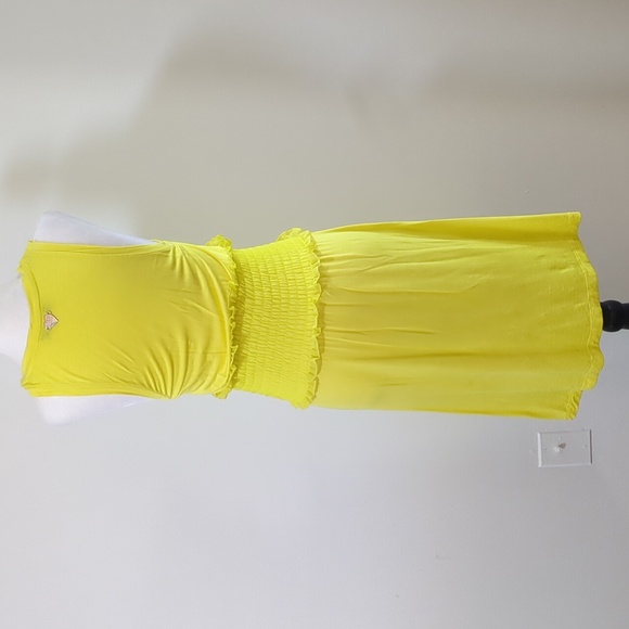 Twin-Set Sunshine Yellow Ruffled Midi Dress - Picture 7 of 16
